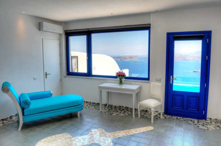 Living Room Area | Astarte Suite private infinity pool | Santorini